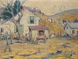 Walter Farndon, A Day at the Ranch, oil on board