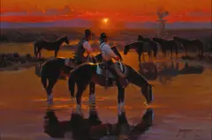 Water Aplenty by Dan Mieduch, 1995, oil on panel, sold Dec 2006