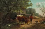 William Hahn, Farmer with Cattle