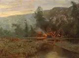 Thomas Nash, Hobo Camp, Los Angeles, 1908, oil on canvas