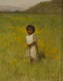 Grace Hudson, Little Girl Holding Poppies (No. 381)
