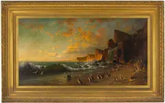 Thomas Hill, Purissima Falls, 1876, oil on canvas