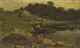 William Keith, A Day on the Lake, oil on canvas