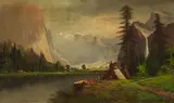 Joseph John Englehart, Gates of the Valley, Yosemite, oil on canvas
