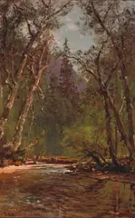Wooded Glen by Thomas Hill, oil on canvas, sold Dec 2006