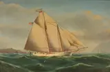 William A. Coulter, Sea Foam, A Schooner outside of the San Francisco Bay with the Farallones Beyond
