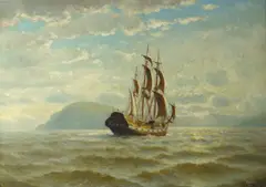 Golden Hinde by William A. Coulter, oil on canvas, offered Dec 2006