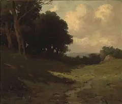 A Wooded Path by Carl Jonnevold, oil on canvas, offered Dec 2006