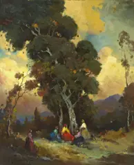 Alexis M. Podchernikoff, Romantic Present, Santa Barbara, oil on board