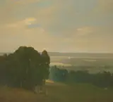 Xavier Martínez, Eucalyptus Grove in a Vast Landscape