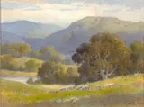 Percy Gray, Sheep Grazing among the Oaks