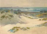 Dunes by the Sea by Percy Gray, 1931, pencil and watercolor on paper, sold Dec 2006