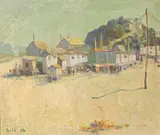 Homes of Tiburon with Corinthian Island in the Distance by Selden Connor Gile, 1936, oil on board, sold Dec 2006