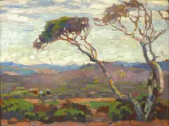 Carmel Valley by Cornelius Botke, oil on board, offered Dec 2006