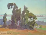 Coastal Ranch by Marion Wachtel, oil on canvas, sold Dec 2006