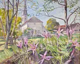 George Gardner Symons, Spring Flowers in a Churchyard