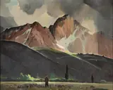 Orrin A. White, High Sierra Storm, oil on canvas
