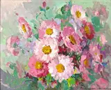 Nell Walker Warner, Pink Bouquet, oil on board