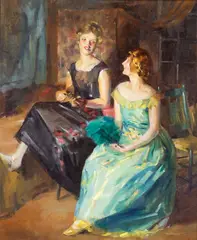 Loren Barton, The Conversation, oil on canvas