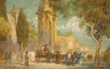 Douglass Parshall, Returning to the Village, oil on canvas