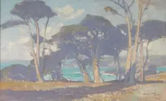 Monterey Bay by Maurice Logan, 1935, oil on canvas, offered Dec 2006