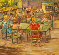 Sara Kolb Danner, The Classroom, oil on canvas
