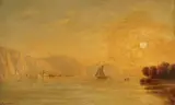Morning, Highlands on the Hudson by Sanford Robinson Gifford, oil on painter's board, sold Nov 2006