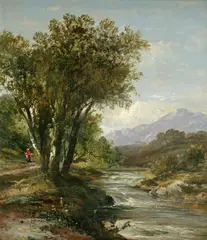 John Frederick Kensett, Mount Washington, Cog Railway in Distance, oil on canvas