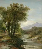 John Frederick Kensett, Mount Washington, Cog Railway in Distance, oil on canvas