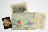 Martin Johnson Heade, ARCHIVE OF CORRESPONDENCE, PHOTOGRAPHS, AND DOCUMENTS This lot includes and is not limited to: handwritten letters from Heade to his 'Aunt See'; photographs of Heade, his house and his family in Saint Augustine Florida; two unknown watercolors;  Mrs. Elizabeth Heade's will; the receipt from her estate appraisal; and correspondence between her descendants and Theodore Stebbins.