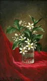 Martin Johnson Heade, Orange Blossoms in a Glass, oil on panel