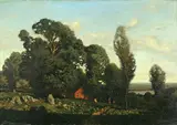 Henry Pember Smith, Landscape of a Farm House, oil on canvas