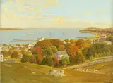 Frederick J. Sykes, View of the Narrows Between Brooklyn and Staten Island, 1855, oil on canvas