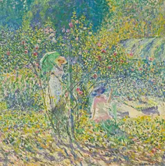 Frederick Carl Frieseke, Rose Garden, Giverny, oil on canvas