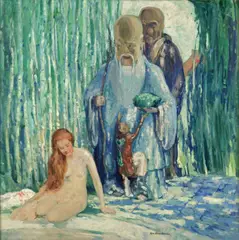 George Elmer Browne, Susannah and the Elders, oil on canvas