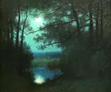 Frank Russell Green, Moonlight, oil on canvas