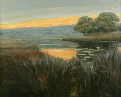 Whitney Hubbard, Long Island View, oil on canvas