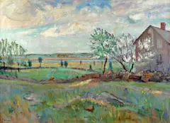 Old Lyme Connecticut by Charles H. Ebert, oil on canvas, offered Nov 2006