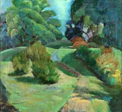 Mountain Peak, Woodstock, New York by Andrew Dasburg, oil on canvas, sold Nov 2006