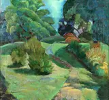 Andrew Dasburg, Mountain Peak, Woodstock, New York, oil on canvas