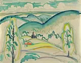 William Zorach, View of a Farm