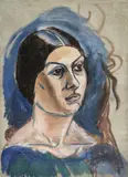 John D. Graham, Portrait of a Woman, oil on canvas