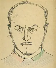 Self Portrait by John Graham, pen and ink and colored pencil on paper, offered Nov 2006