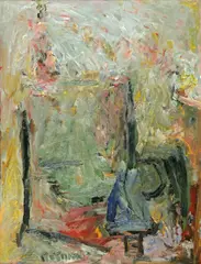 Composition by Milton Resnick, oil on masonite, sold Nov 2006