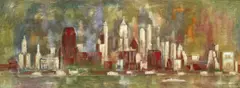 Manhattan by Louis Lozowick, oil on canvas, offered Nov 2006