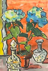 (German 1884-1976) by Karl Schmidt-Rottluff, watercolor on paper, sold Nov 2006