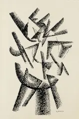 Gino Severini, (Italian 1883-1966), ink on paper