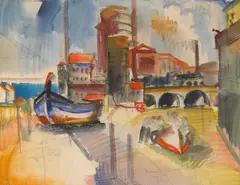 Vilmos Aba-Novák, (Hungarian 1894-1942), watercolor on paper
