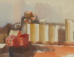 Vilmos Aba-Novák, (Hungarian 1894-1942), watercolor on paper on board