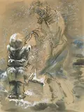 George Grosz, (German/American 1893-1959), gouache, watercolor and ink on paper